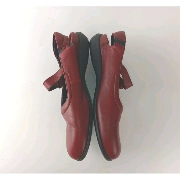MEPHISTO Runoff Air-Jet System Leather Woman’s Red Mary Jane Comfort Shoes sz 6 - Picture 7 of 11